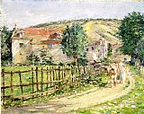 Theodore Robinson Road by the Mill painting